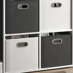 Vicco Boîte pliante Blanc 30x30cm Jeu de 8 pièces