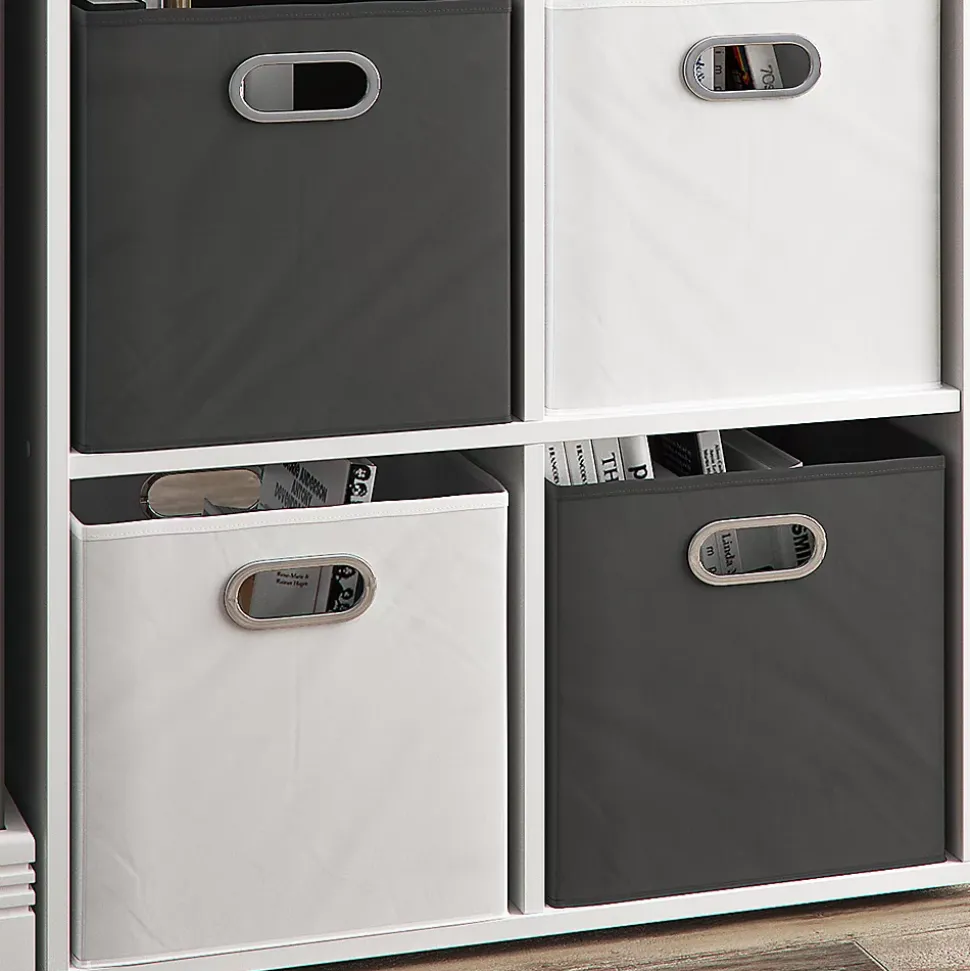 Vicco Boîte pliante Blanc 30x30cm Jeu de 8 pièces