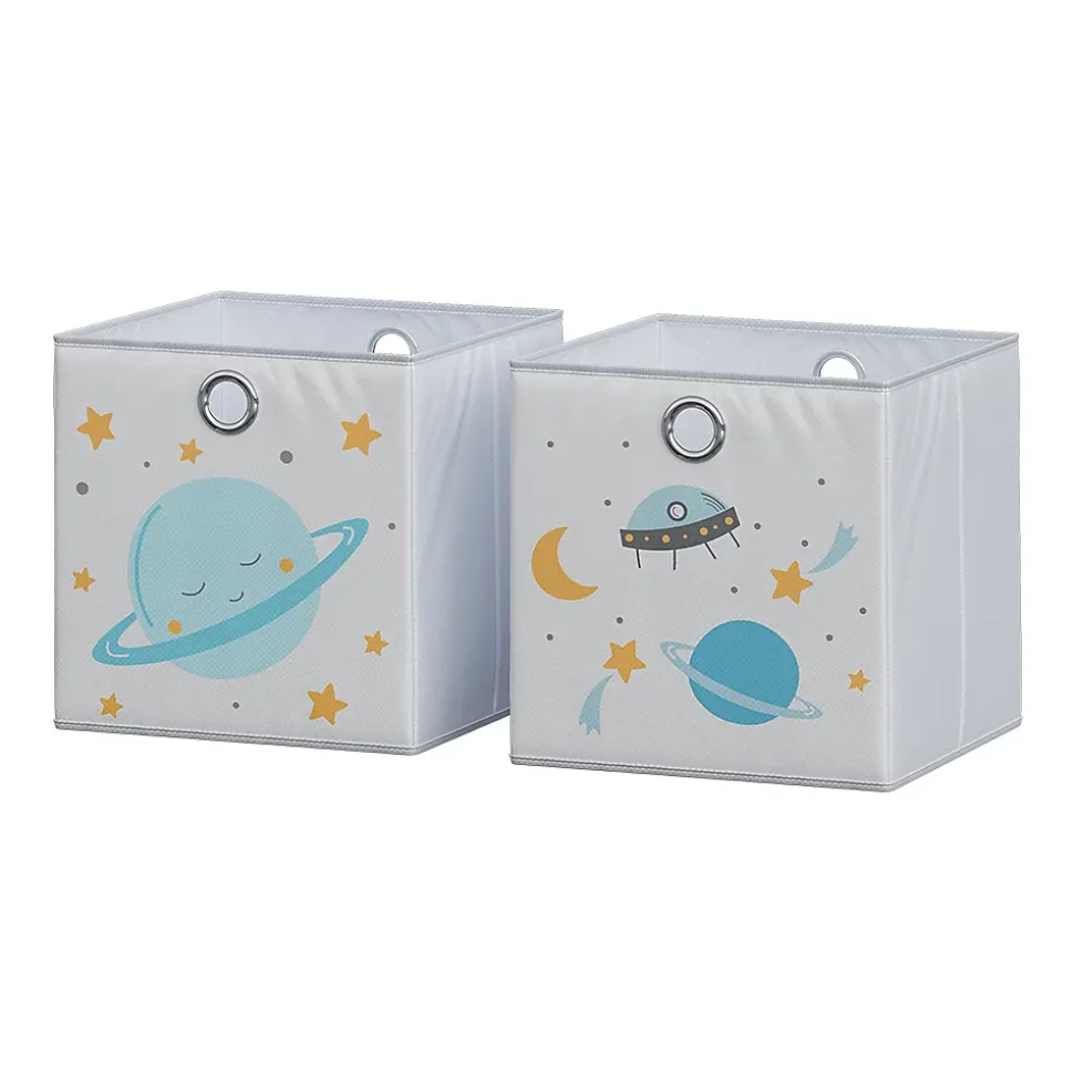 Vicco Boîte pliante Gris (espace) 30x30cm (motif univers)