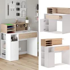 Vicco Bureau Blanc/Sonoma 100x50cm