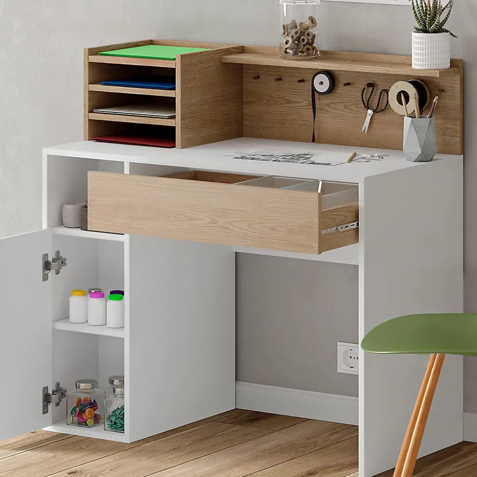 Vicco Bureau Blanc/Sonoma 100x50cm