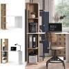 Vicco Bureau Blanc/Sonoma 122.2x55.2cm avec 4 compartiments