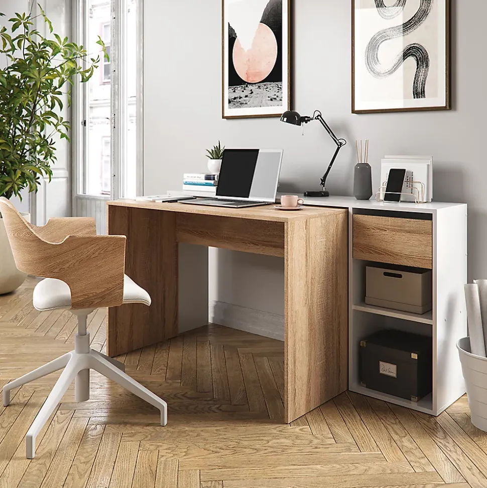 Vicco Bureau Blanc/Sonoma 145x46.4cm