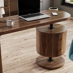 Vicco Bureau Chêne rustique 120x50cm avec 2 tiroirs