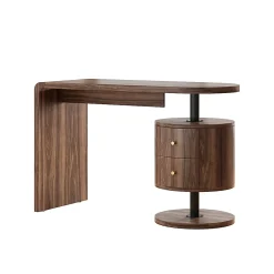 Vicco Bureau Chêne rustique 120x50cm avec 2 tiroirs