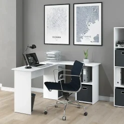 Vicco Bureau dangle Blanc 136x112cm