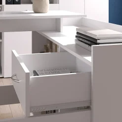 Vicco Bureau dangle Blanc 135x77cm avec tiroir