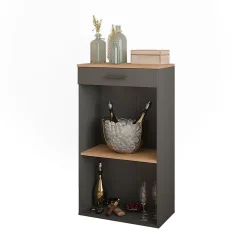 Vicco Casier à vin Chêne doré/anthracite 60x106cm