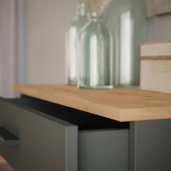 Vicco Casier à vin Chêne doré/anthracite 60x106cm