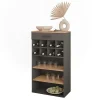Vicco Casier à vin Chêne doré/anthracite 60x106cm