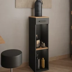 Vicco Casier à vin Chêne doré/anthracite 30x106cm