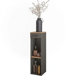 Vicco Casier à vin Chêne doré/anthracite 30x106cm