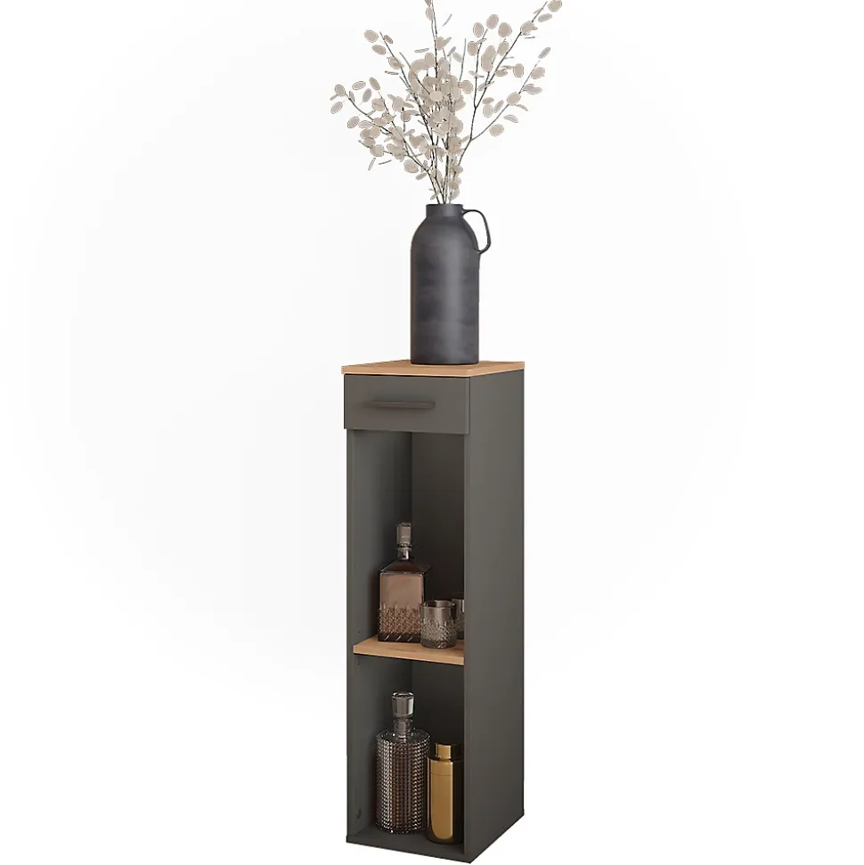 Vicco Casier à vin Chêne doré/anthracite 30x106cm