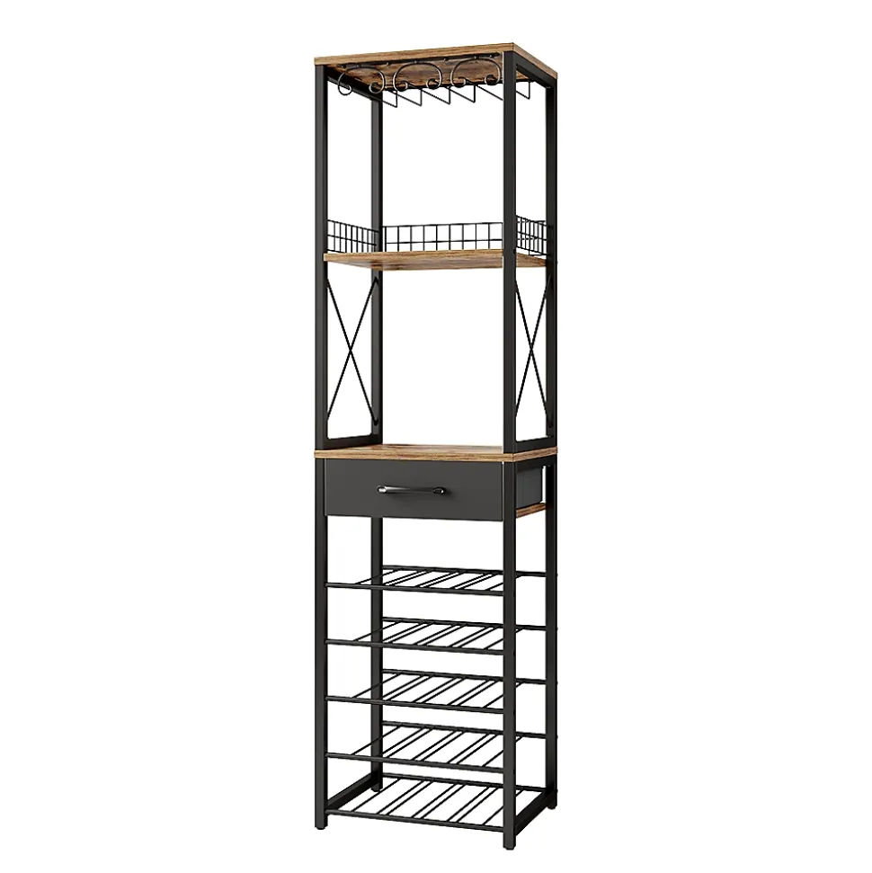 Vicco Casier à vin Chêne rustique 40x147.5cm avec tiroir