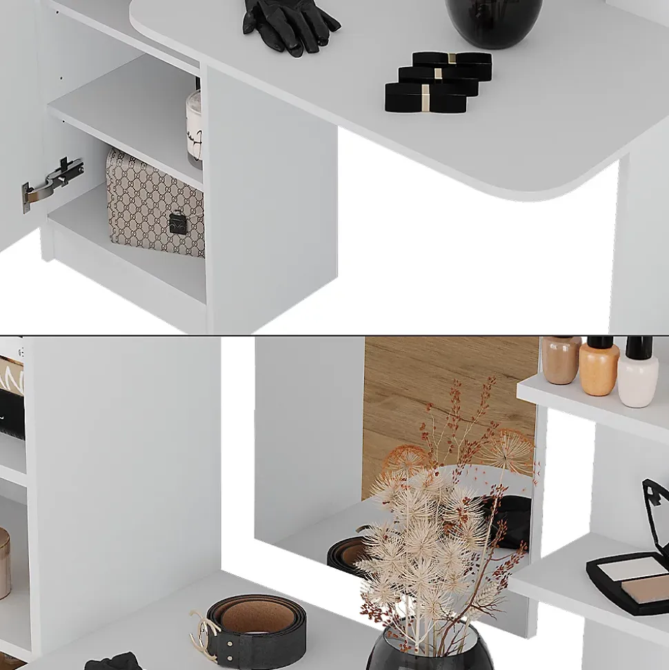 Vicco coiffeuse Blanc 122.9cm avec miroir
