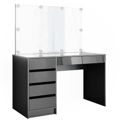 Vicco Coiffeuse Anthracite 55cm avec éclairage LED