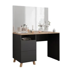 Vicco Coiffeuse Anthracite/Artisan 110cm avec miroir