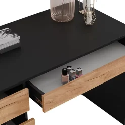Vicco Coiffeuse Anthracite/chêne doré 120x75cm sans miroir