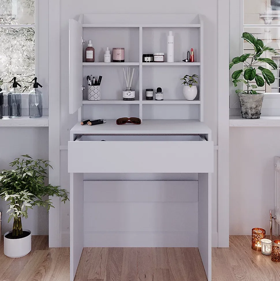 Vicco Coiffeuse blanc, avec miroir, 70 cm