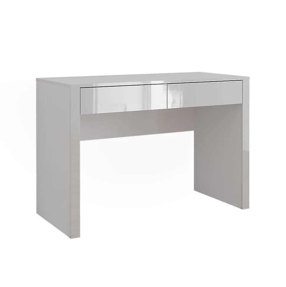 Vicco Coiffeuse blanc brillant/blanc 110cm avec 2 tiroirs