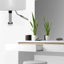 Vicco Coiffeuse Blanc 120cm avec tabouret