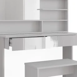 Vicco Coiffeuse Blanc 120cm avec banc