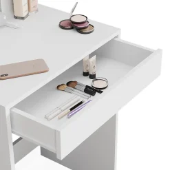 Vicco Coiffeuse Blanc 140cm avec armoire