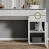 Vicco Coiffeuse Blanc 115cm avec miroir