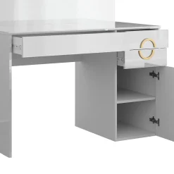 Vicco Coiffeuse Blanc 115cm avec miroir