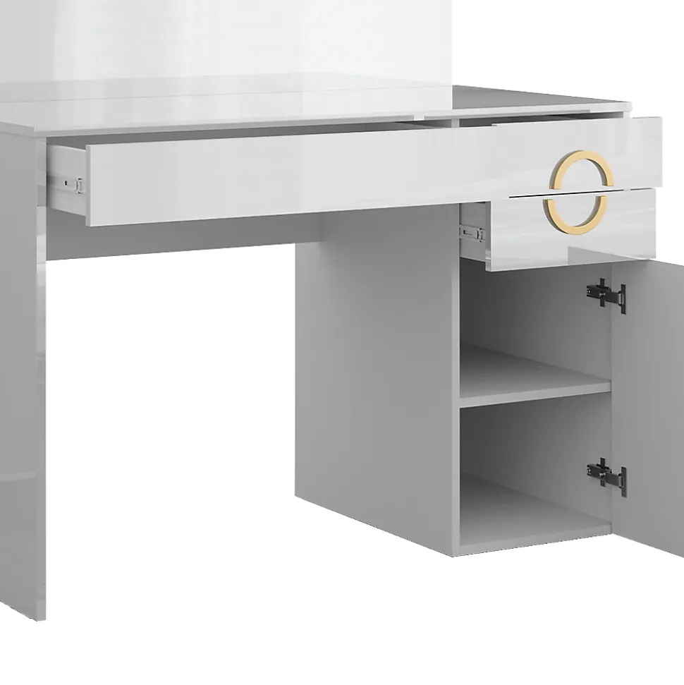 Vicco Coiffeuse Blanc 115cm avec miroir