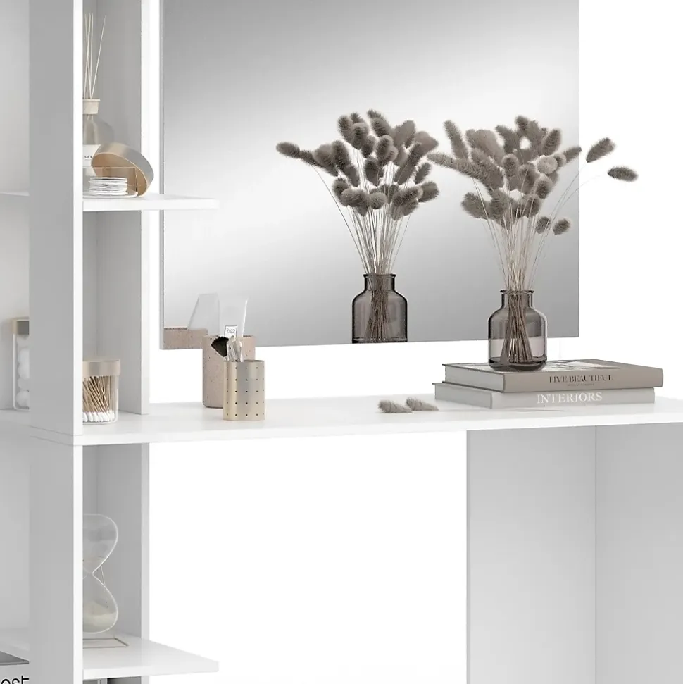 Vicco Coiffeuse Blanc 122.2cm avec miroir