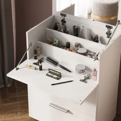 Vicco Coiffeuse Blanc 65.8cm avec 2 tiroirs