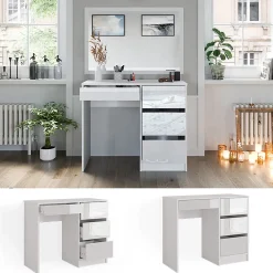 Vicco Coiffeuse Blanc 40cm sans miroir