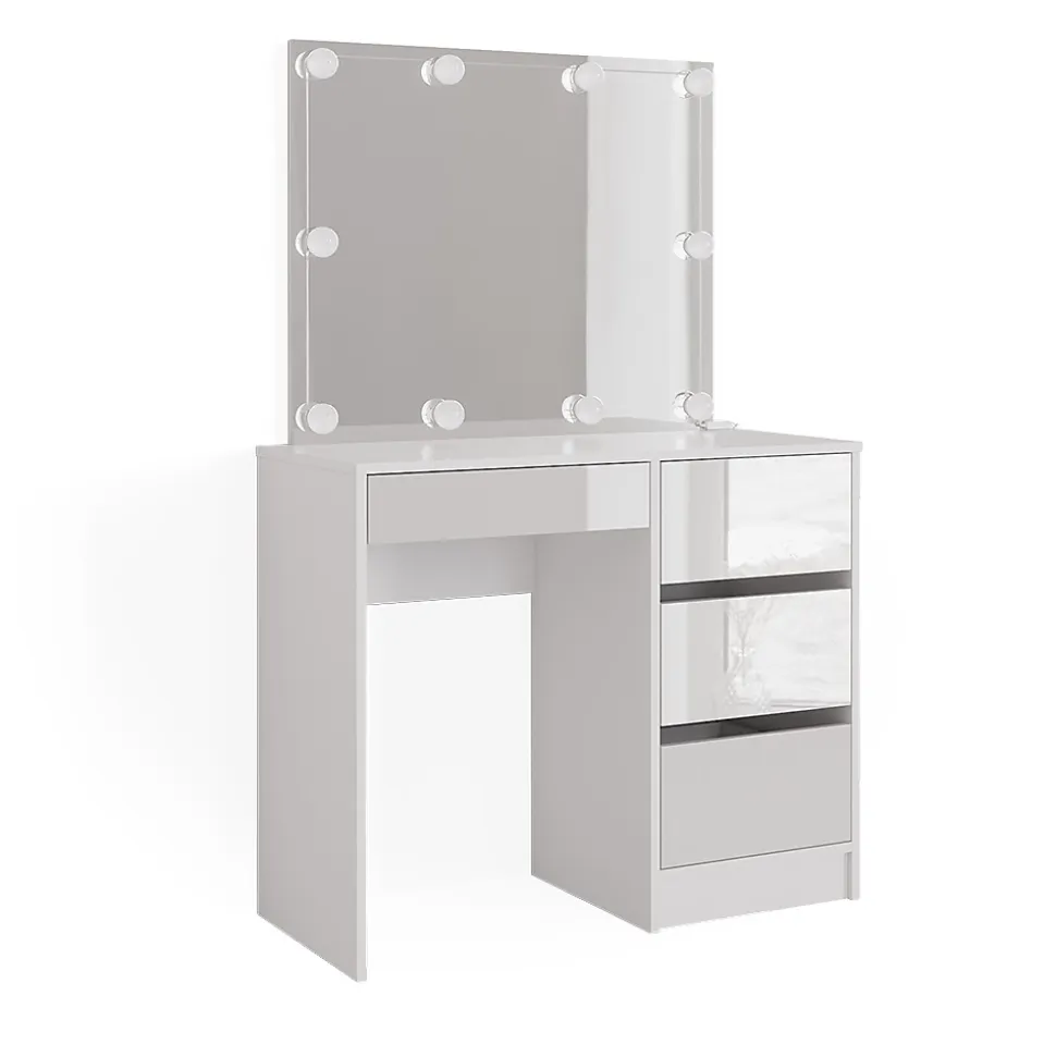 Vicco Coiffeuse Blanc 40cm avec éclairage LED