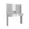 Vicco Coiffeuse Blanc 120cm avec étagère miroir