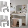 Vicco Coiffeuse Blanc 120cm avec banc