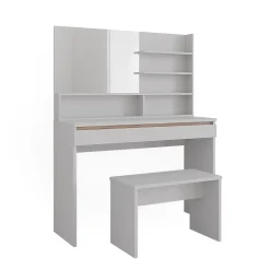 Vicco Coiffeuse Blanc 120cm avec banc