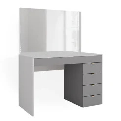 Vicco Coiffeuse Blanc/gris/gris 115cm avec miroir
