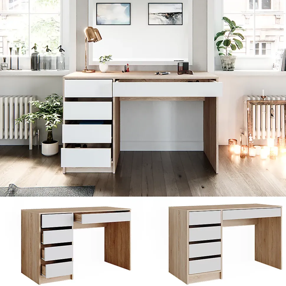 Vicco Coiffeuse Blanc/Sonoma 120cm