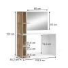 Vicco Coiffeuse Blanc/Sonoma 122.2cm avec miroir
