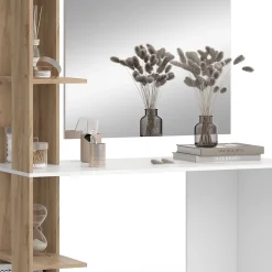 Vicco Coiffeuse Blanc/Sonoma 122.2cm avec miroir
