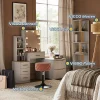 Vicco Coiffeuse Blanc/Sonoma 80cm avec éclairage LED