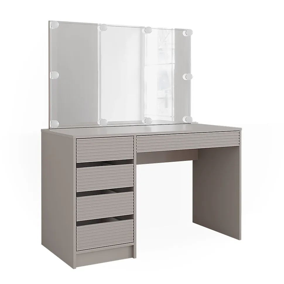 Vicco Coiffeuse Cachemire 120cm avec miroir & éclairage LED