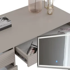 Vicco Coiffeuse Cachemire 120cm avec miroir LED