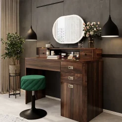 Vicco Coiffeuse Chêne rustique 120cm sans miroir