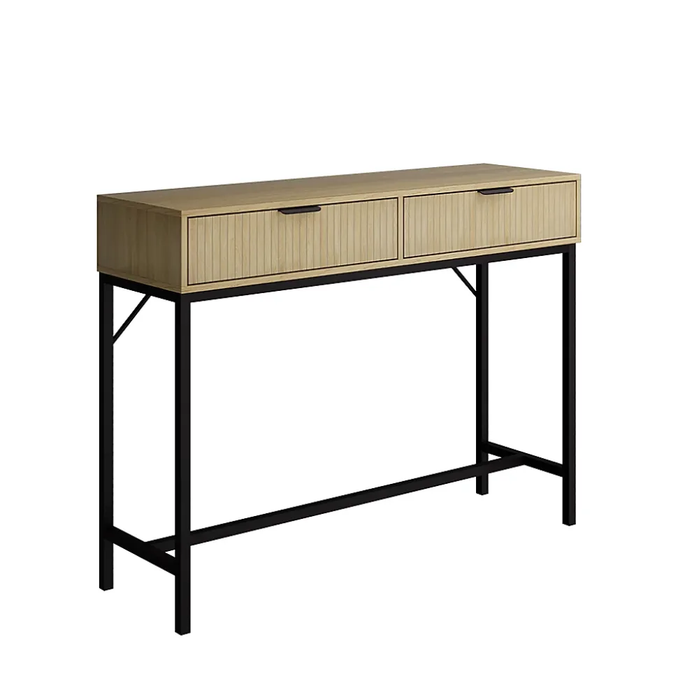 Vicco Coiffeuse Chêne 100x75cm avec 2 tiroirs