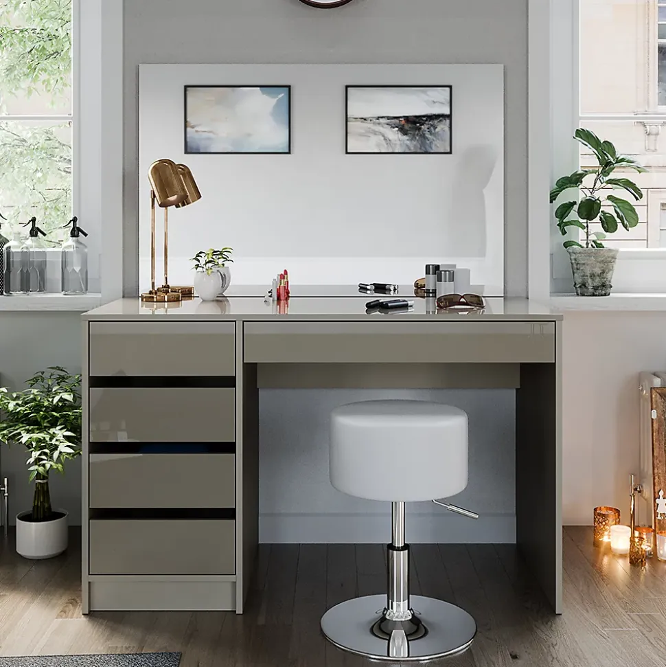Vicco Coiffeuse Grège 120cm avec tabouret