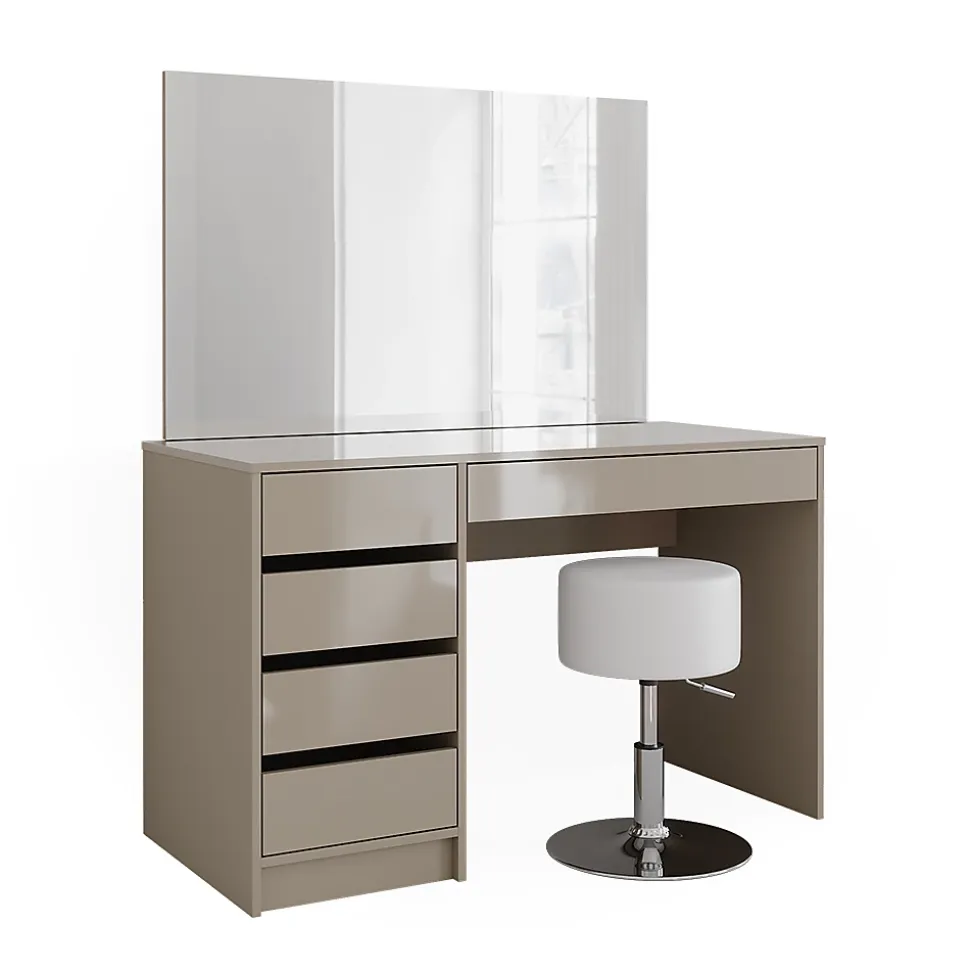 Vicco Coiffeuse Grège 120cm avec tabouret