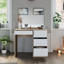 Vicco Coiffeuse Sonoma 90cm avec miroir