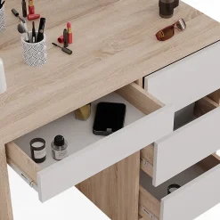 Vicco Coiffeuse Sonoma 40cm avec tabouret